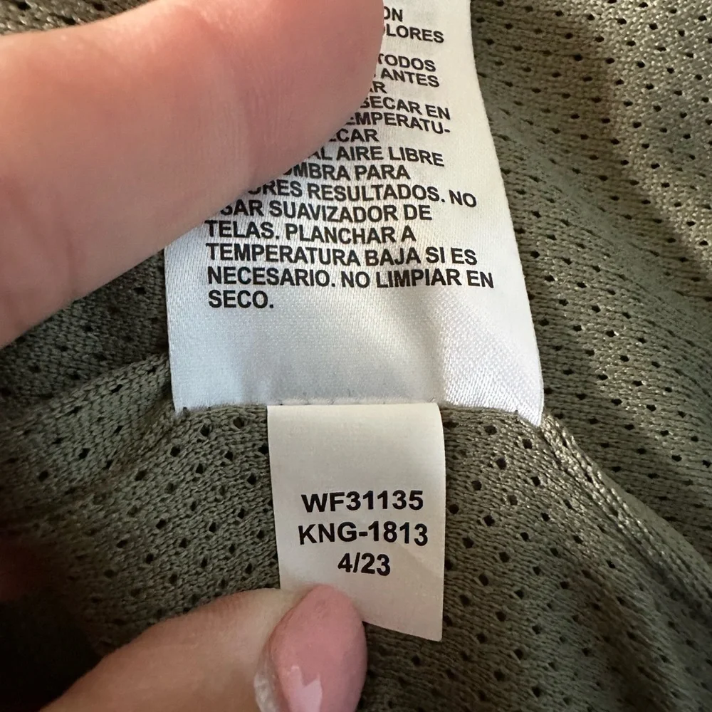 LIV Outdoor Olive Green Hooded Rain Jacket Pink Trim Lightweight XS - Picture 8 of 8